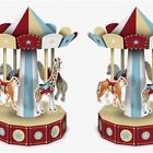 Vintage Circus Carousel Animal Table Decor - Set of 2, 10