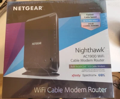Netgear Nighthawk AC1900 Dual-Band Wi-Fi Cable Modem Router - Image 1 of 4