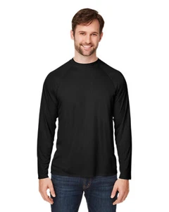 Pack Of 2 CORE365 CE110 Unisex Polyester Ultra UVP Marina Raglan Stylish T-Shirt - Picture 1 of 10