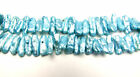 12-15mm Biwa Natural Blue Pearl Loose Beads for Jewelry Making DIY Strands 14''