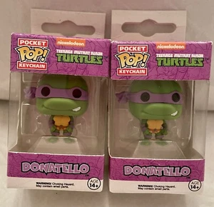 LOT of 2 Funko Pocket Pop! TMNT DONATELLO VINYL FIGURE KeyChains NEW NIB - Picture 1 of 9