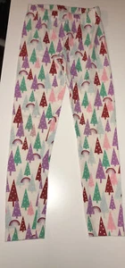 Leggings Árbol de Navidad Gato y Jack Niñas Talla 6/6x Arco Iris Multicolor - Imagen 1 de 4