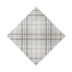 Fun Express Neutral Plaid Luncheon Napkins - 16 Pc - Picture 1 of 1