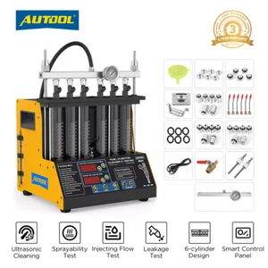 CT200 Fuel Injector Cleaner Tester 6-Cylinder Ultrasonic Cleaning Machine 220V - Picture 1 of 21
