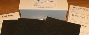 10 Aufbewahrungsboxen für Loks und Wagen, Schaumstoffeinlage, Aufkleber (240mm) - Bild 1 von 1