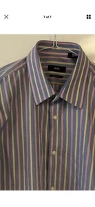 Camicia uomo Hugo Boss / taglia 16-1/2 /L colore principale blu con max altri - Foto 1 di 7