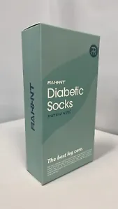 Rahhint Pro Merino Wool Diabetic Socks 3 Pairs |  8-12 |  BLACK + WHITE + GREY - Picture 1 of 2