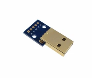 USB 2.0 Typ A Stecker Breakout Board 2,54 mm Header vergoldet - Bild 1 von 1