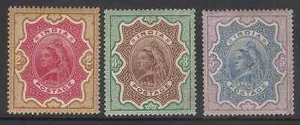 Indien 1895 sg107 sg108 sg 109 2r 3r 5r 3er Set montiert postfrische Gummiknicke - Bild 1 von 2