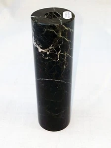 NEU ALTER LAGER 5"H SCHWARZ ZEBRA Zylinder Kegel Onyx Marmor Lampe BRUCHSÄULE TEIL - Bild 1 von 15