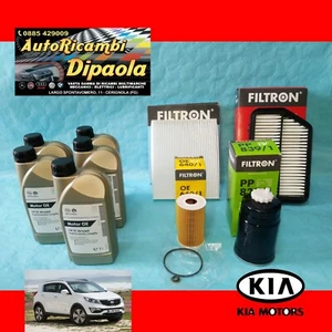 KIT TAGLIANDO KIA SPORTAGE (SL) DAL 2009 AL 2015 1.7 2.0 CRDI OLIO 5W30 + FILTRI - Foto 1 di 2