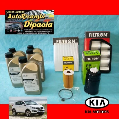 KIT TAGLIANDO KIA SPORTAGE (SL) DAL 2009 AL 2015 1.7 2.0 CRDI OLIO 5W30 + FILTRI - Immagine 1 di 2