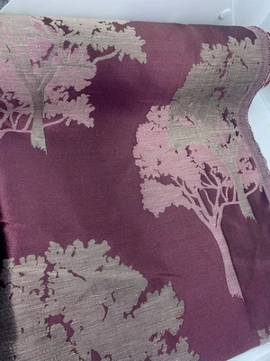 6 metres purple tree furnishing fabric FREE POSTAGE - Image 1 of 4
