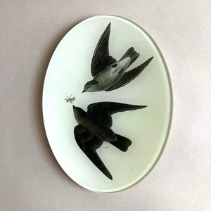 Plato Ovalado Decoupage Pájaro John Derian 18×13cm - Imagen 1 de 5