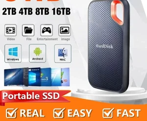 Portable Drive 2TB/4TB/8TB/16TB External Hard Drive Classic Black - PC - Afbeelding 1 van 11