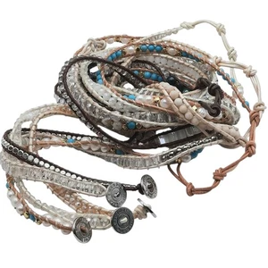 Victoria Emerson Bracciali Avvolgenti con Perline Lotto di 5 Perle Vetro Multicolore - Foto 1 di 3