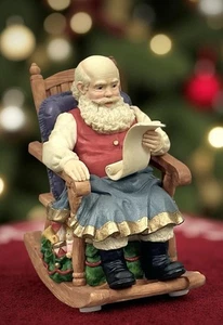 Very Rare Vintage Westland Santa Rocking Chair Checking His List Music Box #752 - Picture 1 of 10