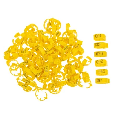  100 Pcs Bague Poule Anneaux De Jambe Volaille Bandes Jambes D'oiseau Pigeon - Photo 1/4