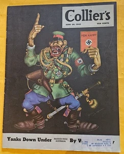 COLLIER'S MAGAZINE - June 20 1942 - USA Propoganda - GREAT Condition - WWII - Picture 1 of 8
