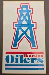 Vintage Unused Houston Oilers NFL Sticker From 70s Or 80s - Bild 1 von 5