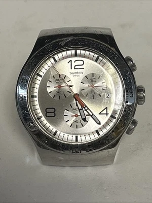 Swatch Irony Silverish 男式石英计时码表 YVS405G 二手 — 第 1/4 张图片