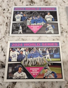 2025 Topps Heritage 2024 Serie Mundial Dodgers Win Base y Cromo #462 - Imagen 1 de 3