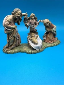 Presepe vintage Fontanini scala 4” Sacra Famiglia Maria Giuseppe Gesù Italia 2 pezzi - Foto 1 di 11