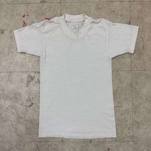 Tuff Tee Basic Blank White T Shirt Kids Youth Large Vtg 80s 90s 5050 Thin Pink - Picture 1 of 11