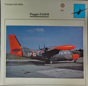 Tarjeta de coleccionista Piaggio P 166 imagen de avión original de colección información de avión detalle - Imagen 1 de 2