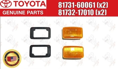 TOYOTA GENUINE MR2 AW10 AW11 84-89 Side Marker Lamp Light & Gasket Set OEM - Image 1 of 4