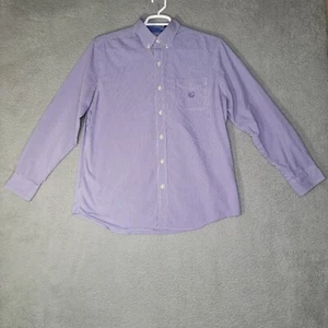 Chaps Ralph Lauren Shirt Men’s Large Long Sleeve Purple Stretch Button Front - Picture 1 of 8