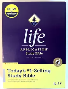 KJV Life Application Study Bible, Third Edition, Red Letter by Tyndale (English) - Picture 1 of 13