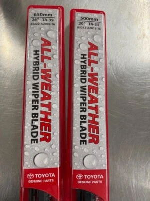 2008-2019 TOYOTA HIGHLANDER FRONT WIPER BLADES GENUINE TOYOTA REPLACEMENTS NEW Foto 1 de 4