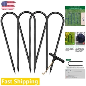 Heavy-Duty Galvanized Steel Trampoline Stakes Anchors for Safety and Stability - Picture 1 of 8