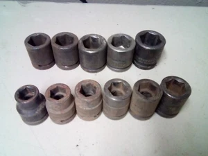 Mac Tools 3/4” Drive 3/4" to 1-3/8” Impact Socket Set 6 Point Made In USA SAE NR - Picture 1 of 6