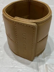 Chanel Bangle Bracelet Matelasse Chocolate Bar Leather Brown Japan Auth #SE1430 - Picture 1 of 11