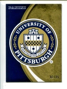 2016 Panini PITTSBURGH PITT PANTHERS OFFICIAL UNIVERSITY LOGO #02/25 SP Gold #3 - Picture 1 of 1