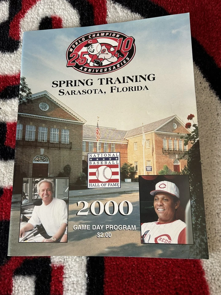 2000 Reds Baseball Spring Training Program Plus Emblem Worn by the Pros  - Image 1 of 4