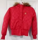 South Pole Girls Puffer Jacket Size L Red/Gold Preowned
