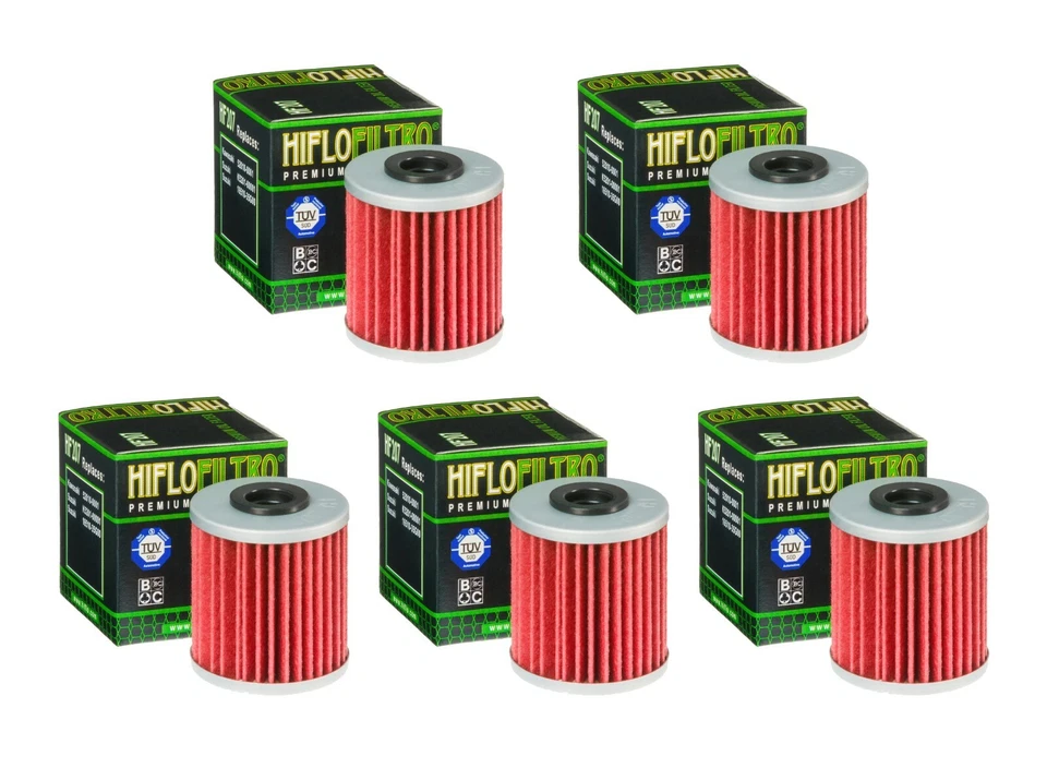 5 filtros de aceite Kawasaki Suzuki motocross KXF RMZ 250 450 2004 - 2021 HiFloFiltro Foto 1 de 1