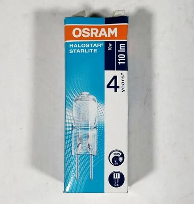 1 x 6V 10W G4 Halogen Warm White Globe Bulb Lamp Bi-Pin Osram 64410S - Image 1 of 3