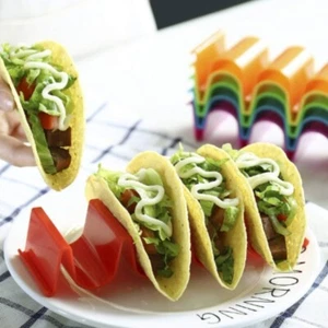 6-Piece Wave Shape Taco Holder Set - Durable Hard Rack Stand for Mexican Cooking - Picture 1 of 8