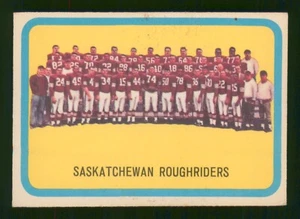 Equipo Saskatchewan Roughriders 1963 Topps CFL FÚTBOL #67 EX 95458 - Imagen 1 de 2