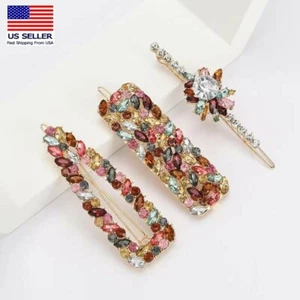 Fashion Women Colorful Flowers Set Hair Pins Clip Hair Slide Hair Claw Girl - Picture 1 of 6