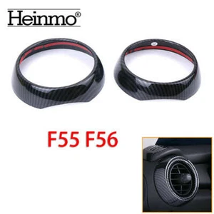 2 x Carbon Air Vent Outer Cover Trim For Cooper F55 F56 F57 Hatchback - Picture 1 of 6