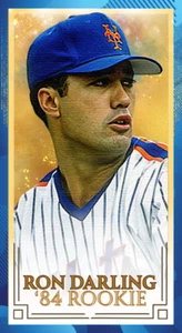 1984 Ron Darling RC Rookie Original ACEO Tobacco Art Card New York Mets - Picture 1 of 2