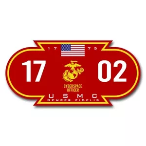 USMC 1702 MOS Decal - USMC Veteran Decal - Marine Corps - Devil Dog 3" Decal - Picture 1 of 1