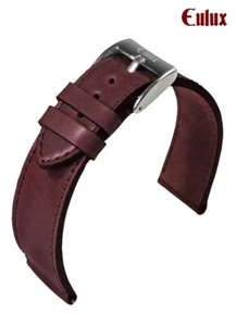 Feines Eulux Uhrenband Shell Cordovan Modell Argentina mahagoni 20 mm Handmade - Picture 1 of 2