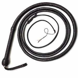 Real Cowhide Leather 06 to 16 Feet 12 Strands Bull Whip Indiana Jones Bullwhip