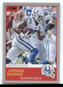 JORDAN WILKINS 2019 Score Football SCORECARD - INDIANAPOLIS COLTS - # 56 - Picture 1 of 1